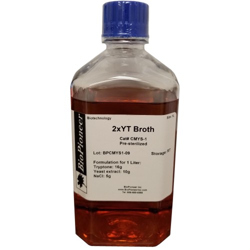 Presterilized 2x YT broth, 1000ml Biopioneer